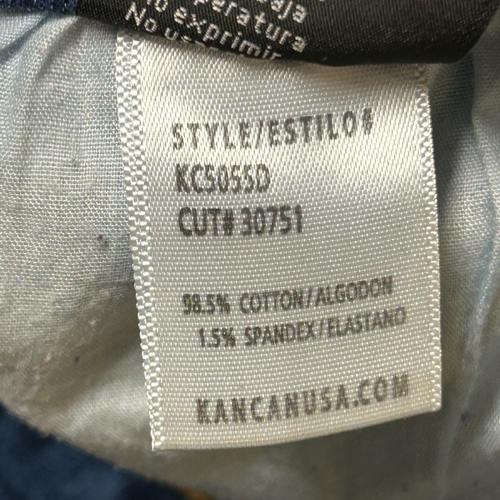 Kancan Skinny Jeans Women’s Size 5/26 Blue Distressed Chewed Hems KC5055D - Picture 5 of 8